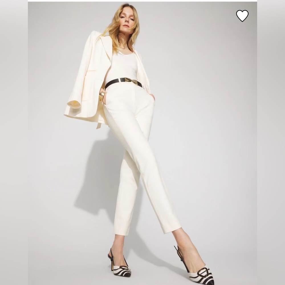 White House Black Market Chic Cream Women's Ankle Pants